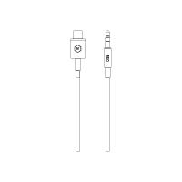 MH40 Wireless Over-Ear Headphones Audio Cable in the box sketch image